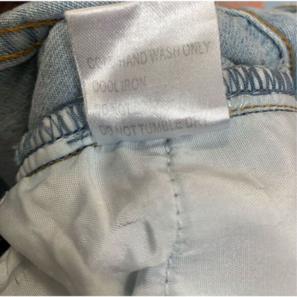 Princess Polly Fall in Line Mom Jeans sz 4 Blue High Rise Button Fly Rigid Denim - Picture 6 of 7